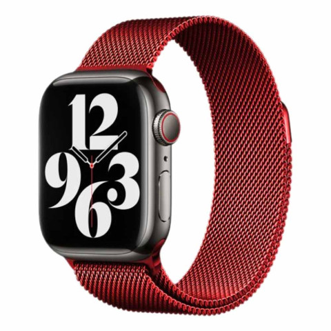 Ремешок для Apple watch 38/40/41mm Milanese Loop Band Red